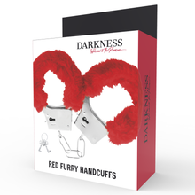 Comprar DARKNESS Esposas Metal Forradas Rojas – Comodidad y Resistencia Para Momentos Especiales-Noxtic