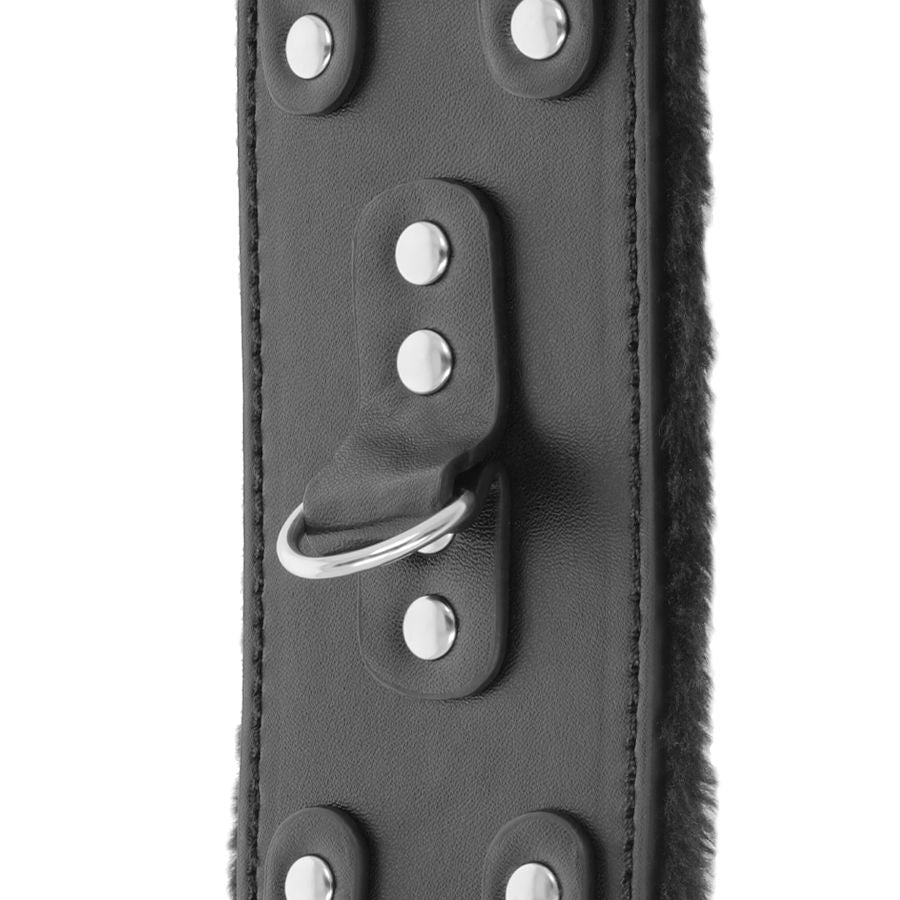 DARKNESS Esposas De Cuero Negros – Diseño Elegante Con Forro Ajustable Para Comodidad Ideal