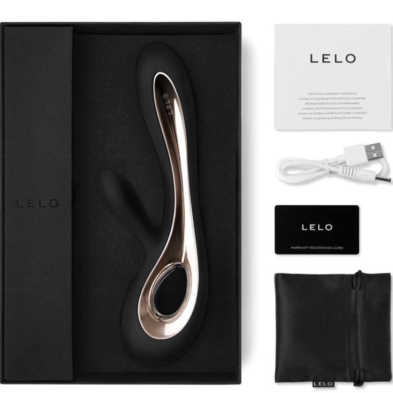 LELO Soraya 2 Nero – Vibratore ricaricabile con silicone medico ipoallergenico
