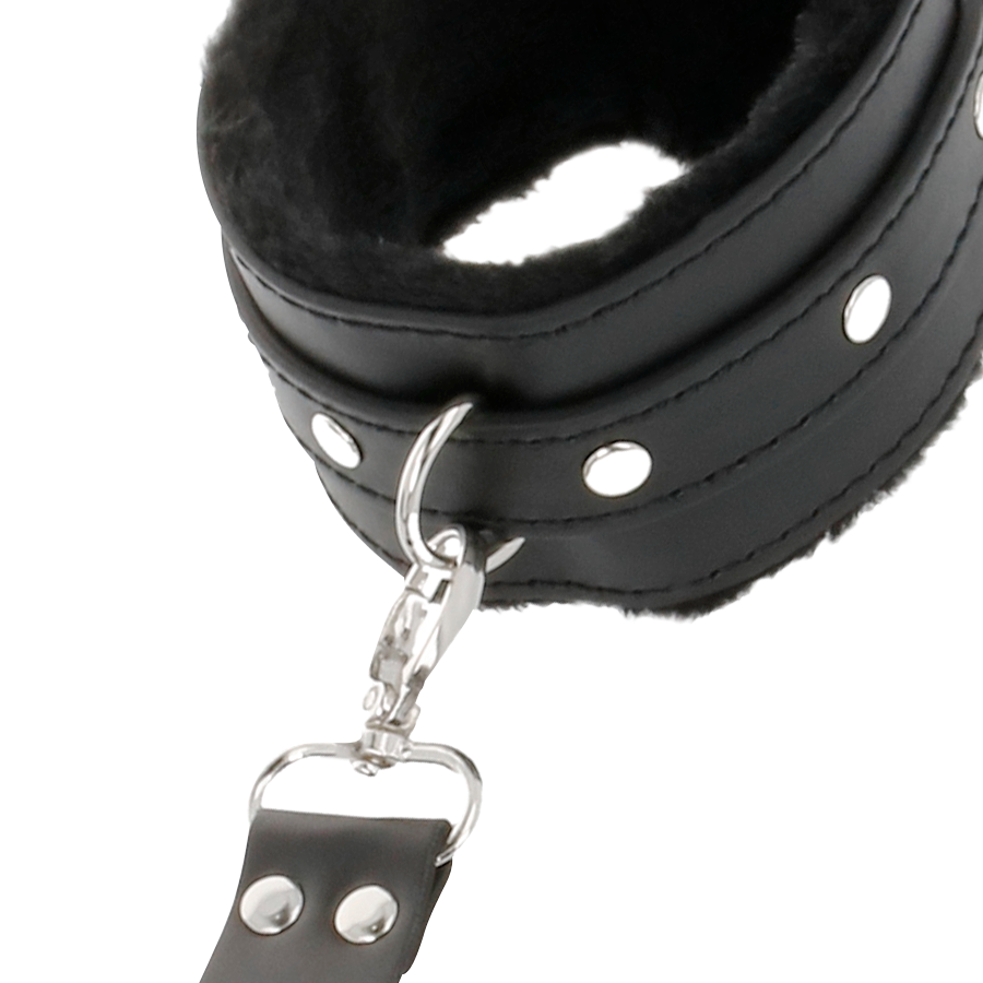 DARKNESS - BLACK LEATHER HAND AND FOOT CUFFS
