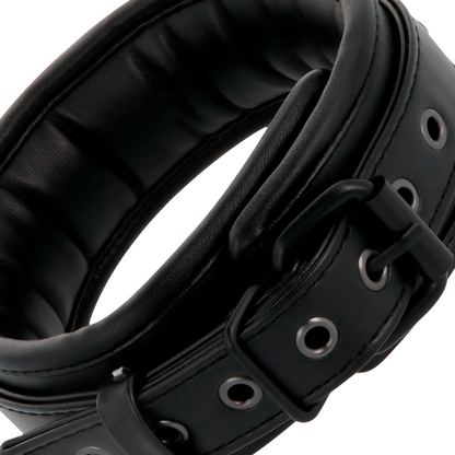 Comprar DARKNESS Esposas Y Collar De Cuero Negro – Diseño Elegante Para Explorar Tu Placer Con Confianza-Noxtic