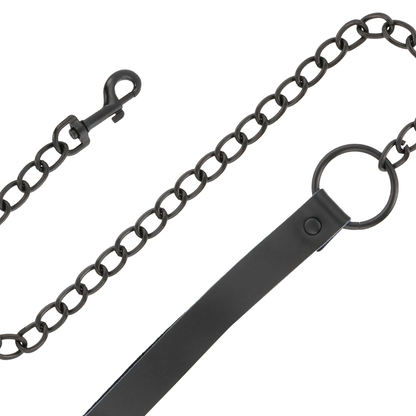Comprar DARKNESS Esposas Y Collar De Cuero Negro – Diseño Elegante Para Explorar Tu Placer Con Confianza-Noxtic