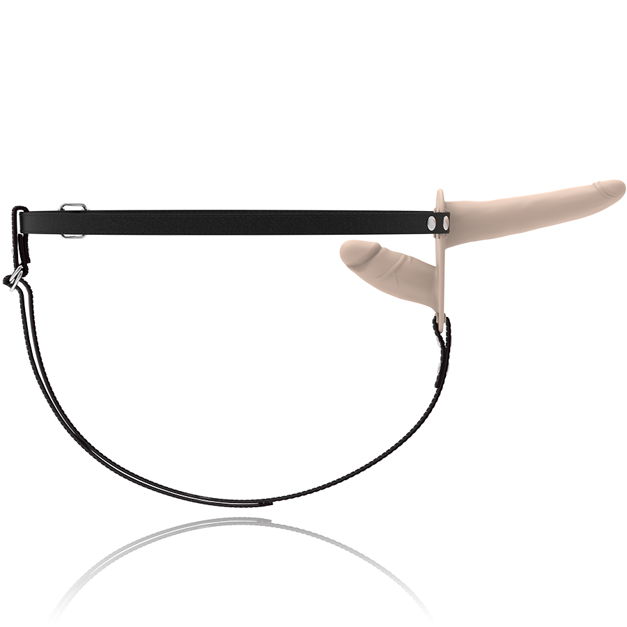 FETISH SUBMISSIVE HARNESS - DOUBLE PENETRATION VIBRATOR FLESH UP