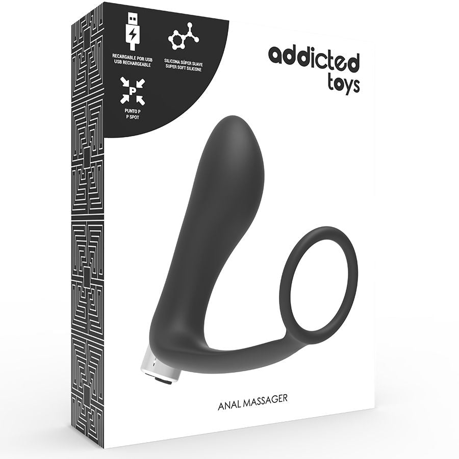ADDICTED TOYS Vibrador Prostático Recargable Model 1 Negro – Diseño Ergonómico Para Placer Intenso