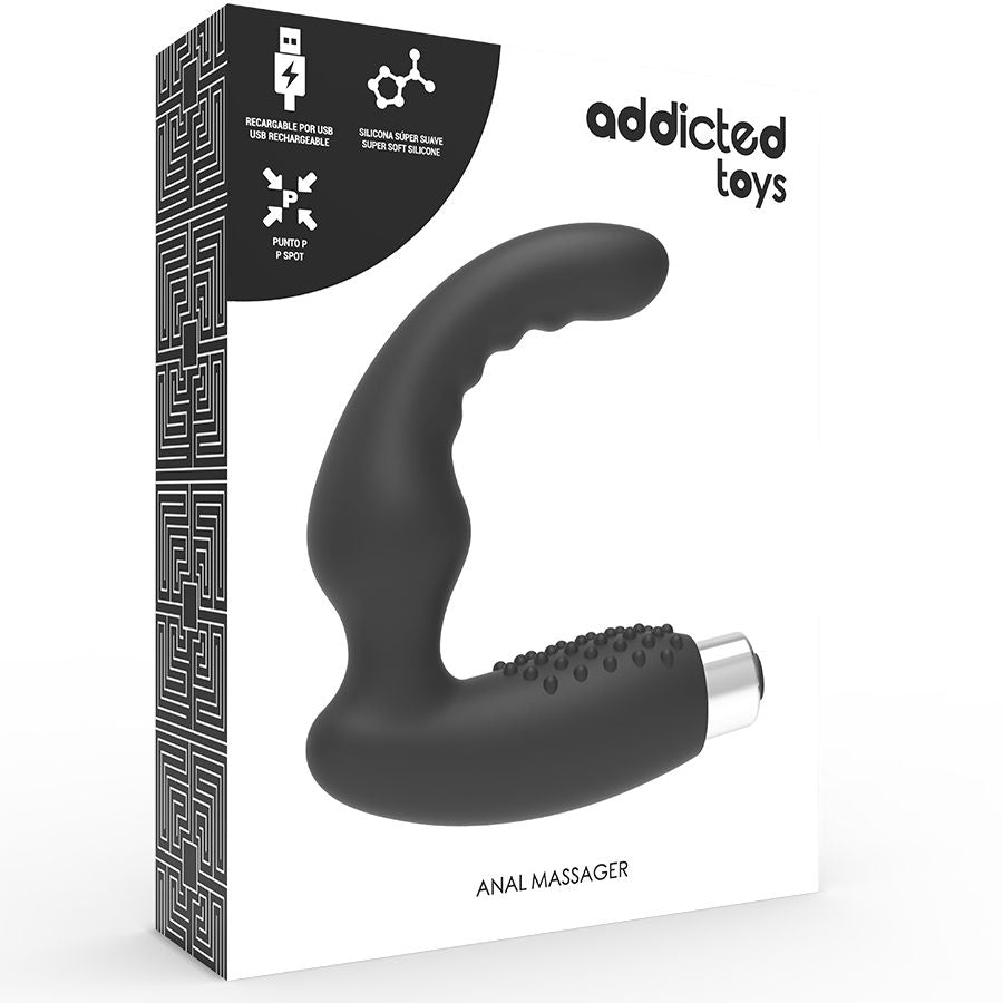 ADDICTED TOYS - RECHARGEABLE PROSTATE VIBRATOR MODEL 2 - BLACK