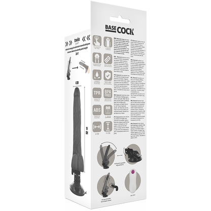 Basecock Vibrador Realista Control Remoto 19 Cm – Vibrador Recargable Con Estimulación Personalizada
