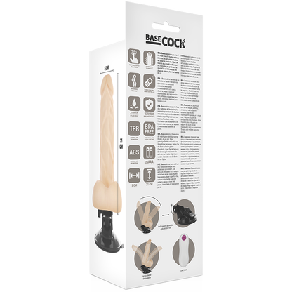 Basecock Vibrador Realista Articulable Con Control Remoto – Diseño Versátil Para Placer Personalizado