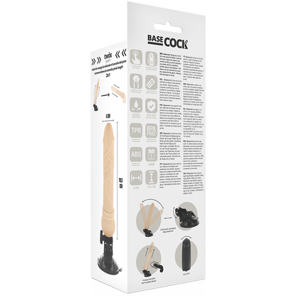 Basecock Vibrador Realista Con Control Remoto 19.5 Cm – Diseño Ergonómico Para Placer Personalizable