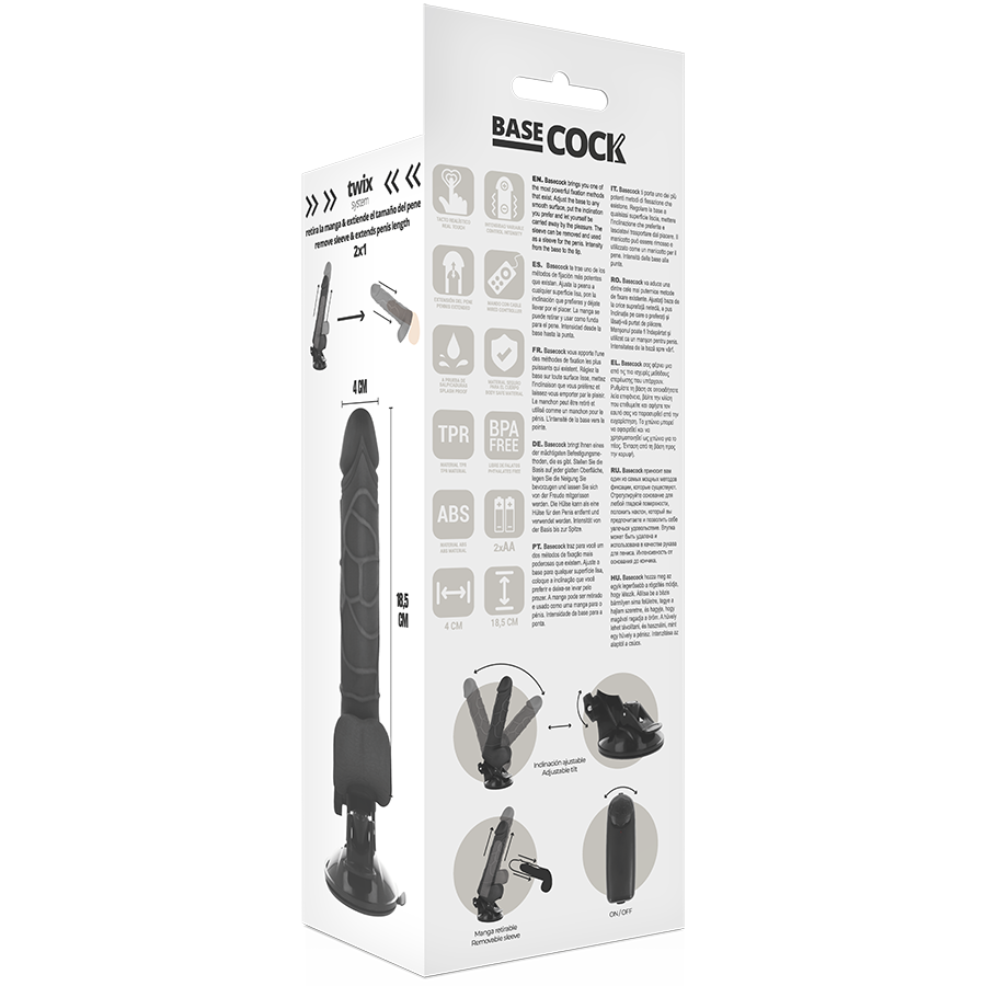 Basecock Vibrador Realista Control Remoto 18.5 Cm – Vibrador Recargable Con Diseño Ergonómico