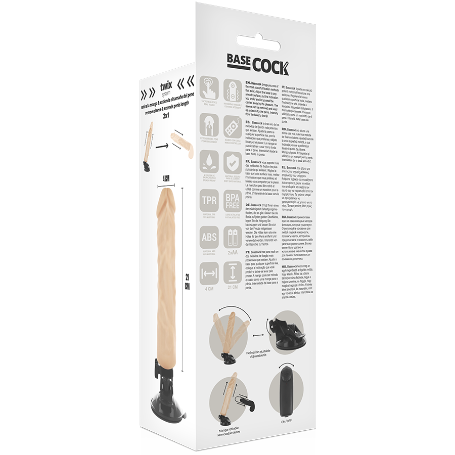 BASECOCK Vibrador Realístico Con Control Remoto – Diseño Natural Para Placer Personalizado