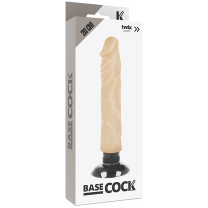 BASECOCK Vibrador Realista 2 en 1 Natural 20 cm – Diseño Versátil Para Experiencias Únicas de Placer