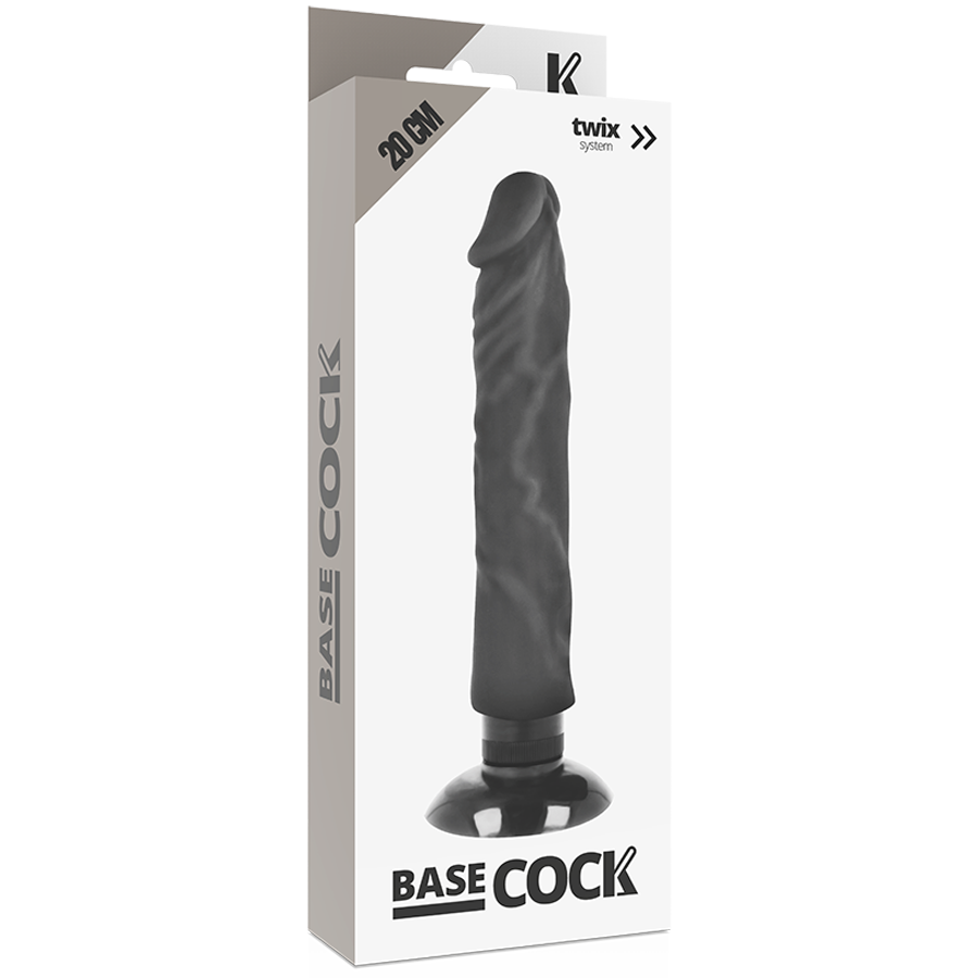 BASECOCK Vibrador Realista 2 en 1 Natural 20 cm – Diseño Versátil Para Experiencias Únicas de Placer
