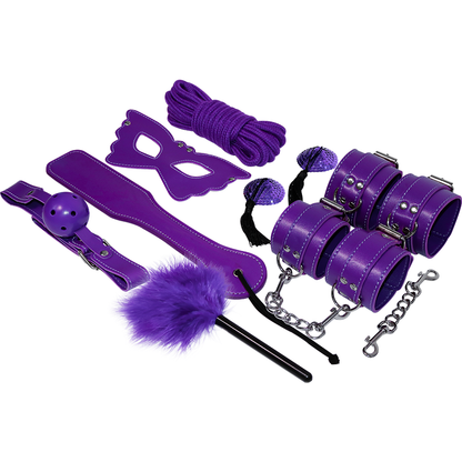 Experience BDSM Fetish Kit Serie Purple – Kit de Bondage Para Explorar Placer Con Diseño Elegante