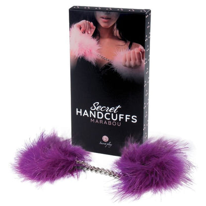 Manette in marabù viola SECRETPLAY – Accessorio elegante per fantasie creative