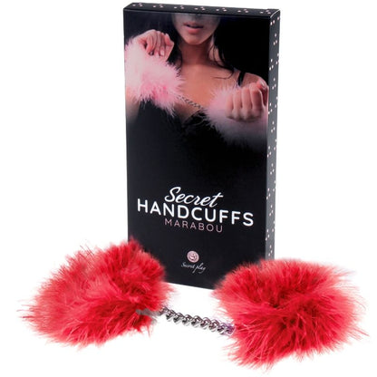 Comprar SECRETPLAY Esposas Rojo Marabú – Complemento Elegante Para Explorar Fantasías Con Estilo-Noxtic