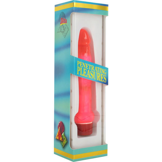 SEVEN CREATIONS Jelly Vibrador Delgado Rosa – Diseño Ideal Para Principiantes En Placer Intimo