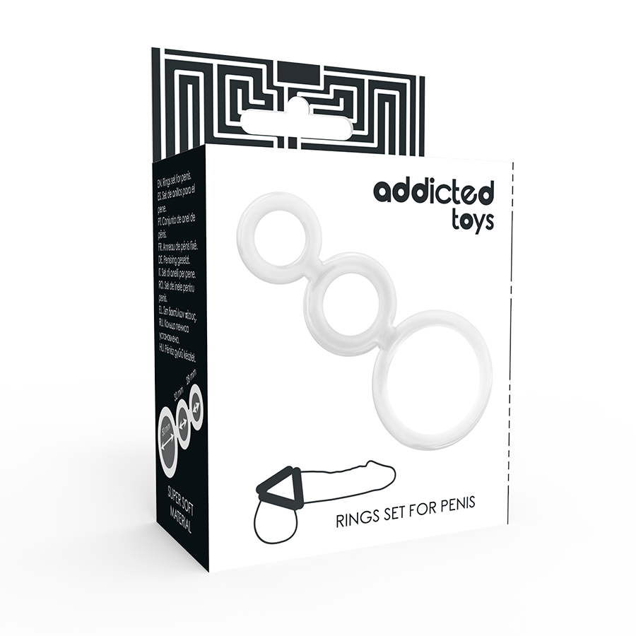 Comprar ADDICTED TOYS Set Anillos Clear – Estimulación Confortable Para Placer Duradero-Noxtic