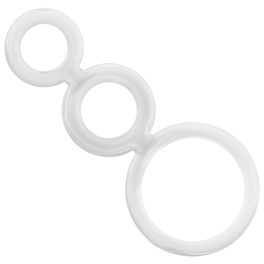 ADDICTED TOYS - CLEAR PENIS AND TESTICLE RING SET