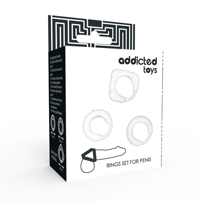 Comprar ADDICTED TOYS Set De 3 Anillos Clear – Diseño Confortable Para Una Experiencia Placentera-Noxtic