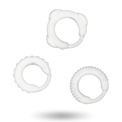 Comprar ADDICTED TOYS Set De 3 Anillos Clear – Diseño Confortable Para Una Experiencia Placentera-Noxtic