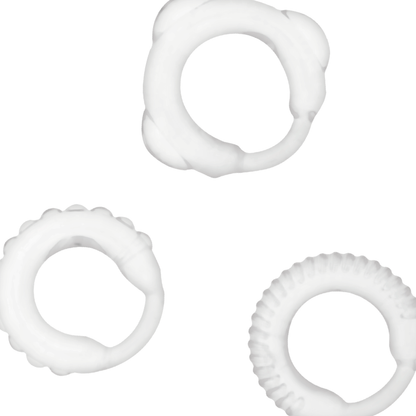 Comprar ADDICTED TOYS Set De 3 Anillos Clear – Diseño Confortable Para Una Experiencia Placentera-Noxtic