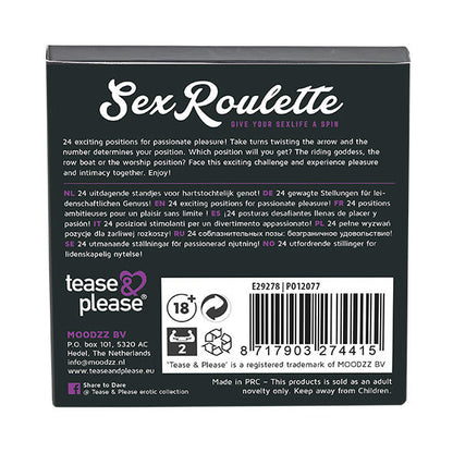 Comprar Tease and Please Sex Roulette – Juego Divertido Para Desafíos Eróticos Sorprendentes-Noxtic