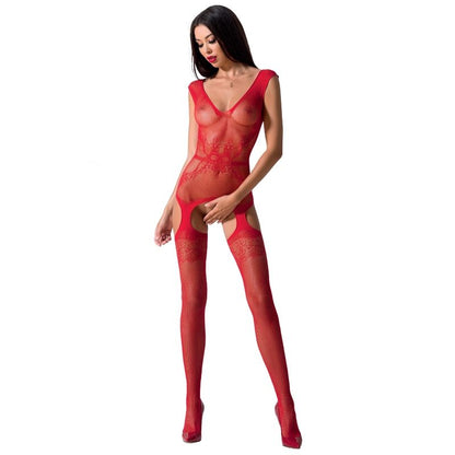 Comprar PASSION Woman BS062 Bodystocking Rojo Talla Única – Diseño Seductor Para Aumentar Tu Confianza-Noxtic