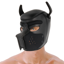 Maschera per cani in neoprene DARKNESS con muso rimovibile L – Design innovativo per giochi di ruolo creativi
