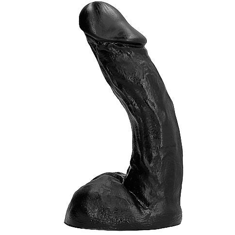 All Black Dong 23 cm – Giocattolo flessibile con superficie morbida per un piacere ottimale