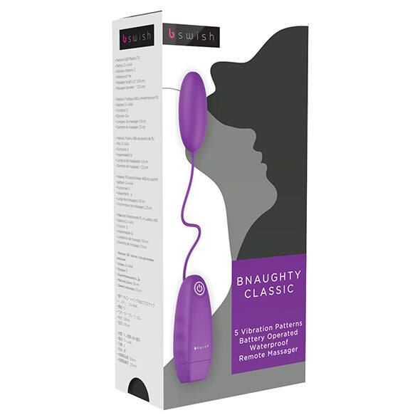 B SWISH Bnaughty Classic Vibrating Bullet Púrpura – Masajeador Compacto Con Cinco Funciones Silenciosas