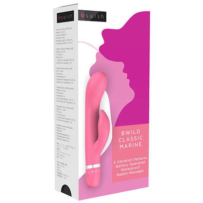 B SWISH Bwild Classic Marine Rabbit Vibrator Guava – Vibratore compatto ed ergonomico con prestazioni potenti