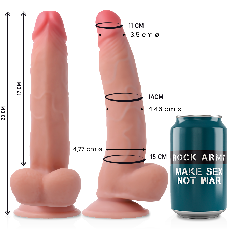ROCKARMY Leopardo Dildo Realista Dual Density 23 CM – Diseño Innovador Para Placer Sensorial