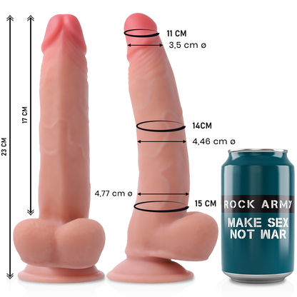 ROCKARMY Leopardo Dildo Realista Dual Density 23 CM – Diseño Innovador Para Placer Sensorial