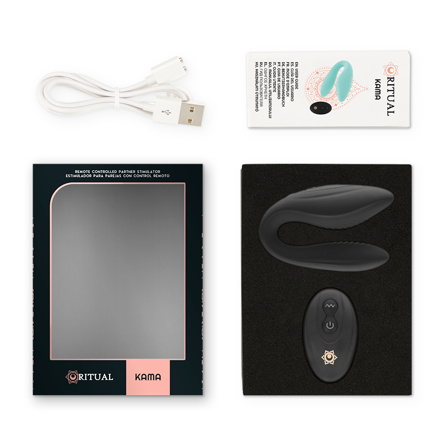 RITHUAL - REMOTE CONTROL KAMA FOR COUPLES BLACK