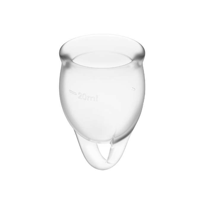 SATISFYER - FEEL CONFIDENT TRANSPARENT MENSTRUAL CUP KIT 15 + 20 ML