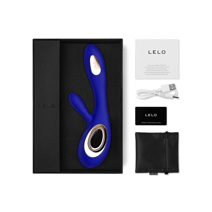 Comprar LELO Soraya Wave Vibrador Rabbit Midnight Azul – Estimulación Dual Con Tecnología WaveMotion-Noxtic