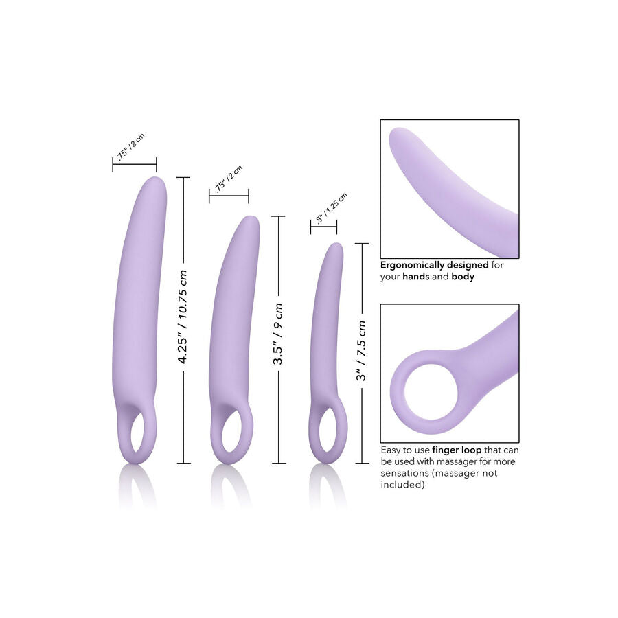 CALEXOTICS Alena Set De 3 Dilatadores Vaginales De Silicona – Progresivo Para Comodidad Y Bienestar Pélvico