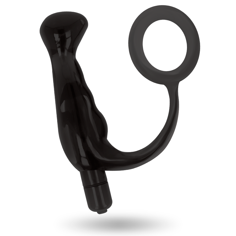 ADDICTED TOYS Vibrador Prostático Negro 10 Cm – Masajeador Ergonómico Para Placer Masculino