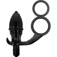 ADDICATED TOYS Plug Anal Con Anilla Doble Negro – Estimulación Con Diseño Innovador Para Placer Único