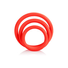 Comprar CALEXOTICS Set Tres Anillas Erección Rojo – Silicona Médica Hipoalergénica Para Mejora del Placer Intimo-Noxtic