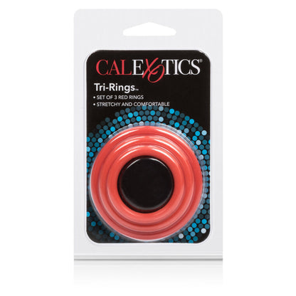 Comprar CALEXOTICS Set Tres Anillas Erección Rojo – Silicona Médica Hipoalergénica Para Mejora del Placer Intimo-Noxtic