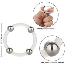 Comprar CALEXOTICS Anillo De Silicona Con Cuentas De Acero Talla L – Anillo Ultra Elástico Para Mayor Placer Compartido-Noxtic