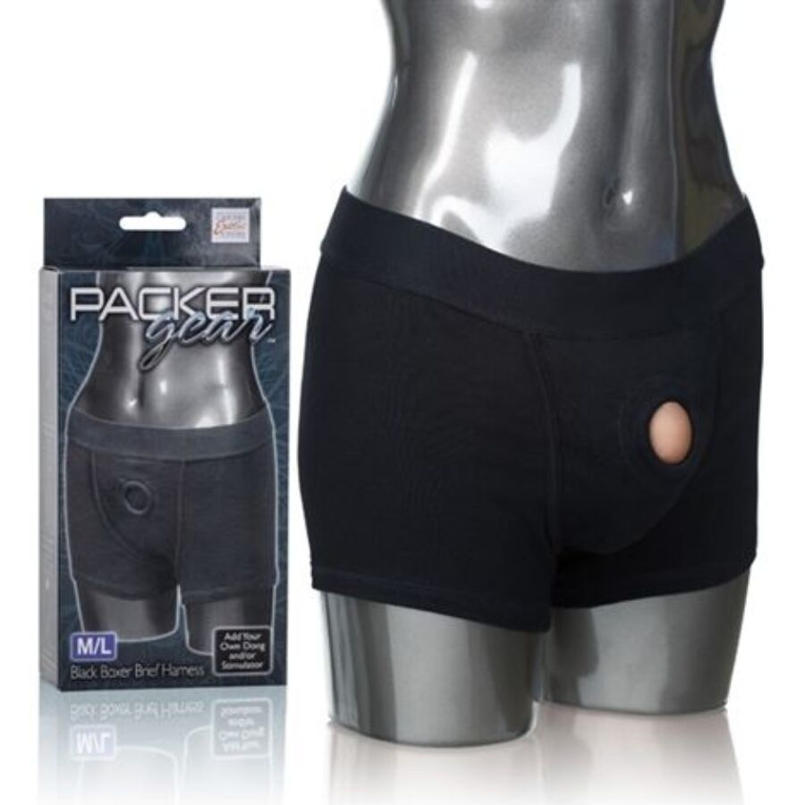 CALEXOTICS Packer Gear Boxer Arnés Universal M L – Diseño Confortable Con Tejido Transpirable Para Libertad Sensorial