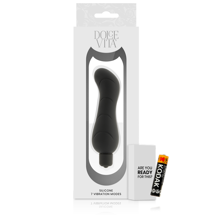 DOLCE VITA G-Spot Vibrador Silicona Negro – Diseño Elegante Con Estimulación Precisa
