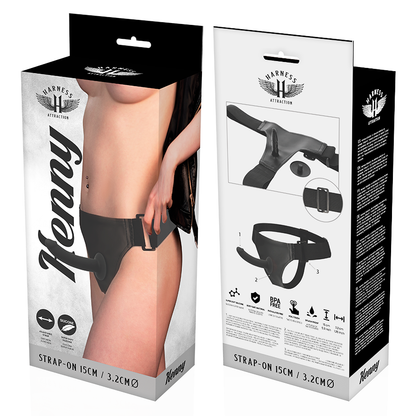 HARNESS ATTRACTION - ARNÉS SILICONA KENNY 15 CM -O- 3.2 CM-HARNESS ATTRACTION-Noxtic
