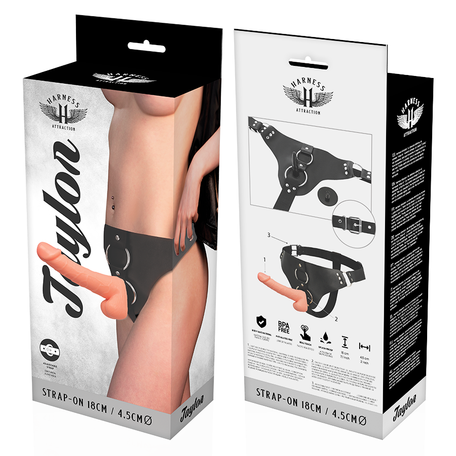 Comprar Harness Attraction Arnés Taylor Deluxe 18 CM – Diseño Realista Con Rotación Y Vibración-Noxtic
