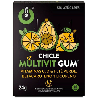 Comprar WUG Multivit Chicle Vitaminas C H D – Refuerza Tu Sistema Inmunitario Con Sabor A Té Verde-Noxtic