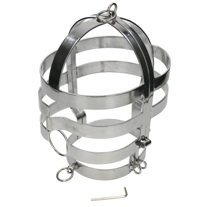 Comprar Metal Hard Máscara Con Collar De Acero – Diseño Elegante Para Prácticas De Dominación Segura-Noxtic