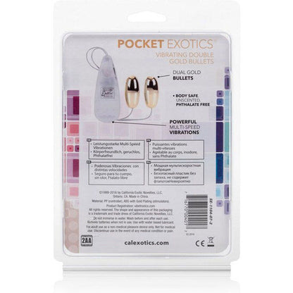 Comprar CALEXOTICS Balas Vibradoras Doradas Duo Gold – Diseño Elegante Para Placer Versátil-Noxtic