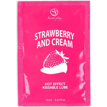 Comprar SECRETPLAY Monodosis Lubricante Fresas y Nata 10 ML – Lubricante y Aceite de Masaje Sin Azúcar Con Efecto Calor-Noxtic